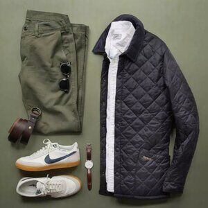 Barbour Heritage Liddesdale Quilted Jacket MSRP $ 280 in Black British Lux